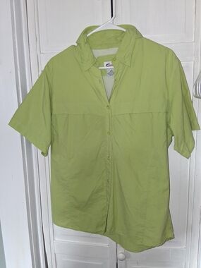 Men's World Wide Sportsman Light Green Casual Button Down Shirt